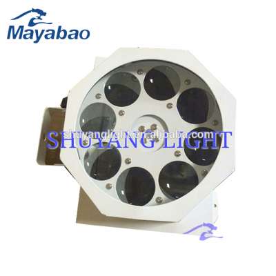 Rotating Stage effect light 8 eyes 3w led gobo stage light for sale