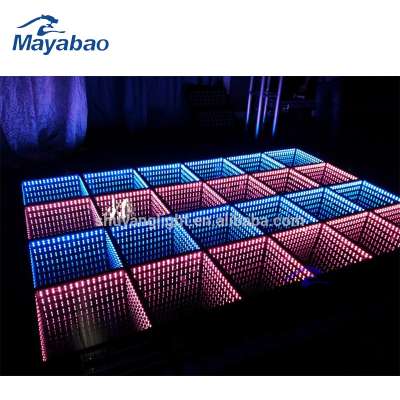 Disco dj stage light waterproof IP65 12mm 840pcs rgb color led dance floor rechargeable